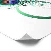 Unendlichkeitssymbol mit Peacock Feather Poster (Ecke)