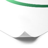 Unendlichkeitssymbol mit Peacock Feather Poster (Ecke)