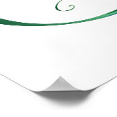 Unendlichkeitssymbol mit Peacock Feather Poster (Ecke)