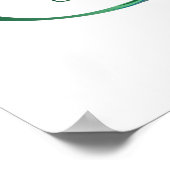 Unendlichkeitssymbol mit Peacock Feather Poster (Ecke)