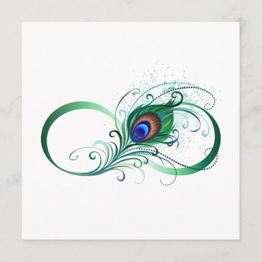 Unendlichkeitssymbol mit Peacock Feather Programm (Vorderseite)