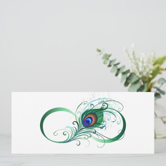 Unendlichkeitssymbol mit Peacock Feather Programm (Stehend Vorderseite)