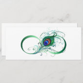 Unendlichkeitssymbol mit Peacock Feather Programm (Vorne/Hinten)