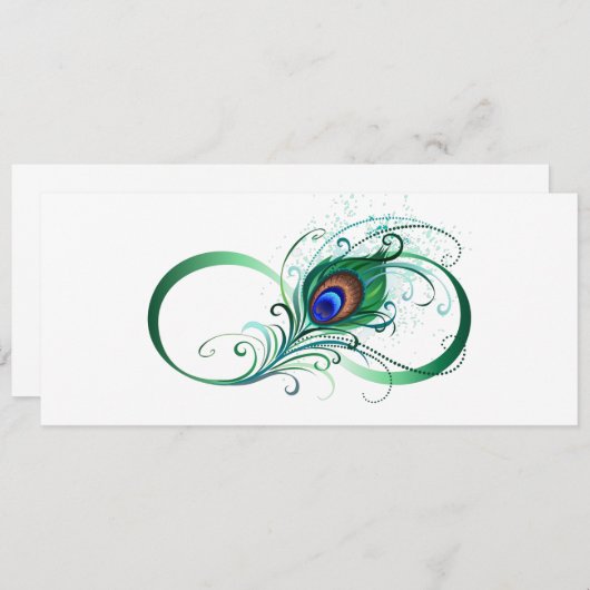 Unendlichkeitssymbol mit Peacock Feather Programm (Vorne/Hinten)