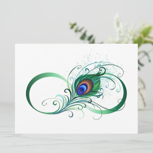 Unendlichkeitssymbol mit Peacock Feather Programm (Stehend Vorderseite)