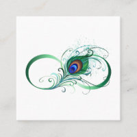 Unendlichkeitssymbol mit Peacock Feather