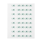 Unendlichkeitssymbol mit Peacock Feather Rundum-Adressaufkleber (Bogen)