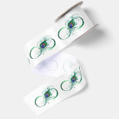 Unendlichkeitssymbol mit Peacock Feather Satinband (Rückseite)