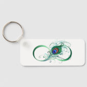 Unendlichkeitssymbol mit Peacock Feather Schlüsselanhänger (Rückseite)