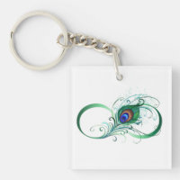Unendlichkeitssymbol mit Peacock Feather