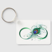 Unendlichkeitssymbol mit Peacock Feather Schlüsselanhänger (Rückseite)