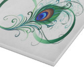 Unendlichkeitssymbol mit Peacock Feather Schneidebrett (Ecke)