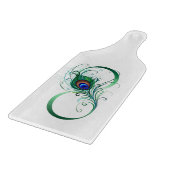 Unendlichkeitssymbol mit Peacock Feather Schneidebrett (Ecke)