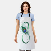 Unendlichkeitssymbol mit Peacock Feather Schürze (Getragen)