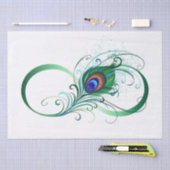 Unendlichkeitssymbol mit Peacock Feather Seidenpapier (Handwerk)