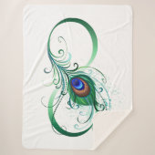 Unendlichkeitssymbol mit Peacock Feather Sherpadecke (Vorderseite)