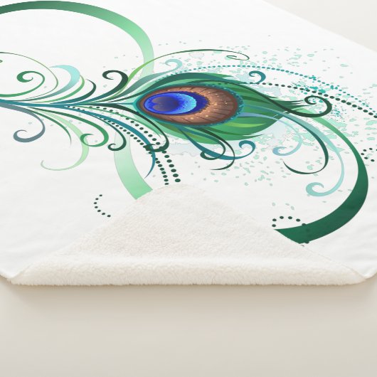 Unendlichkeitssymbol mit Peacock Feather Sherpadecke (3/4)