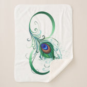 Unendlichkeitssymbol mit Peacock Feather Sherpadecke (Vorderseite)