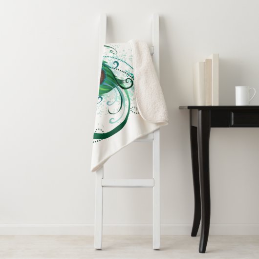 Unendlichkeitssymbol mit Peacock Feather Sherpadecke (Beispiel)