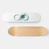 Unendlichkeitssymbol mit Peacock Feather Skateboard (Horizontal)