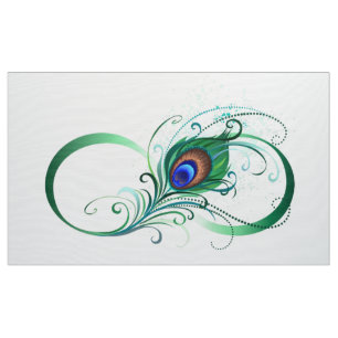 Unendlichkeitssymbol mit Peacock Feather Stoff