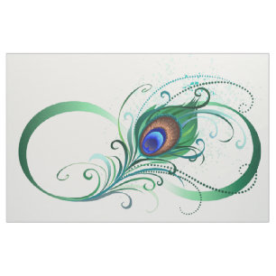 Unendlichkeitssymbol mit Peacock Feather Stoff