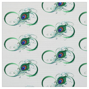 Unendlichkeitssymbol mit Peacock Feather Stoff