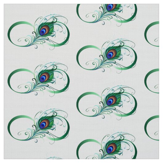 Unendlichkeitssymbol mit Peacock Feather Stoff (Muster)