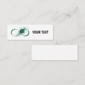 Unendlichkeitssymbol mit Peacock Feather Telefonnummerkarte (Vorne/Hinten)