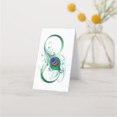 Unendlichkeitssymbol mit Peacock Feather Terminkarte (Vorderseite)