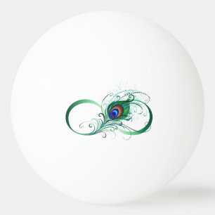 Unendlichkeitssymbol mit Peacock Feather Tischtennisball