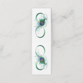 Unendlichkeitssymbol mit Peacock Feather Treuekarte (Außenseite Aufgefaltet)