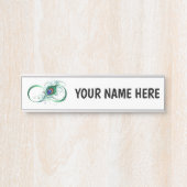 Unendlichkeitssymbol mit Peacock Feather Türschild (Vorderseite )