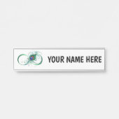 Unendlichkeitssymbol mit Peacock Feather Türschild (Vorderseite )