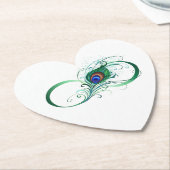 Unendlichkeitssymbol mit Peacock Feather Untersetzer (angewinkelt)