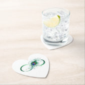 Unendlichkeitssymbol mit Peacock Feather Untersetzer (Vor Ort)