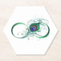 Unendlichkeitssymbol mit Peacock Feather