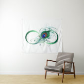 Unendlichkeitssymbol mit Peacock Feather Wandteppich (Beispiel (Horizontal))