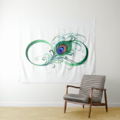 Unendlichkeitssymbol mit Peacock Feather Wandteppich (Beispiel (Horizontal))