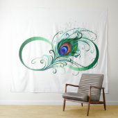 Unendlichkeitssymbol mit Peacock Feather Wandteppich (Beispiel (Horizontal))