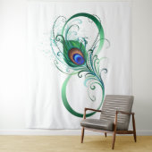 Unendlichkeitssymbol mit Peacock Feather Wandteppich (Beispiel)