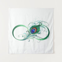 Unendlichkeitssymbol mit Peacock Feather