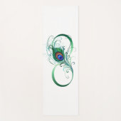 Unendlichkeitssymbol mit Peacock Feather Yogamatte (Vorderseite)