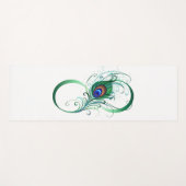 Unendlichkeitssymbol mit Peacock Feather Yogamatte (Vorderseite (Horizontal))