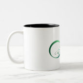 Unendlichkeitssymbol mit Peacock Feather Zweifarbige Tasse (Links)