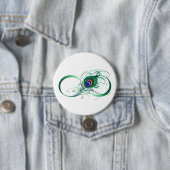 Unendlichkeitssymbol mit Pfauenfeder Button (Beispiel)