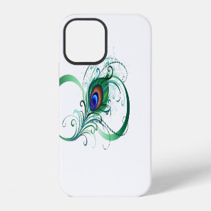 Unendlichkeitssymbol mit Pfauenfeder iPhone 12 Hülle
