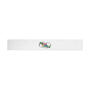 Unendlichkeitssymbol mit Rainbow-Rose