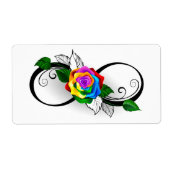 Unendlichkeitssymbol mit Rainbow-Rose (Vorne)