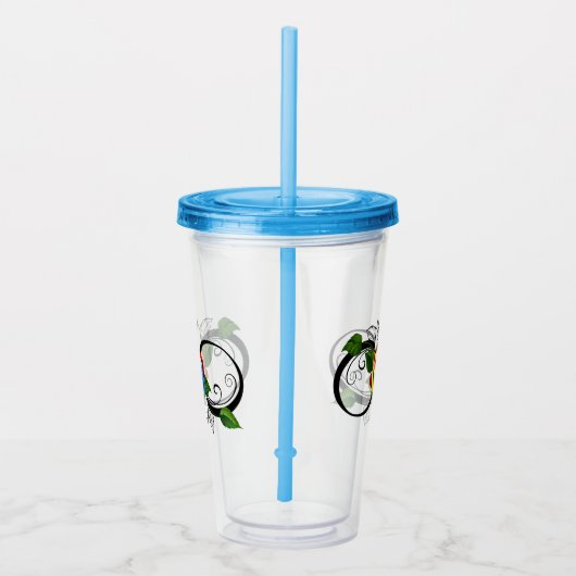 Unendlichkeitssymbol mit Rainbow-Rose Acryltrinkbecher (Rechts)